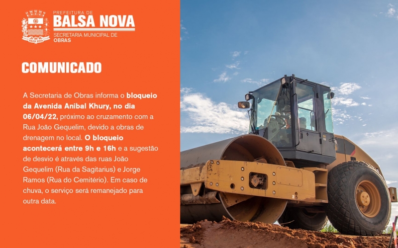 Comunicado de Obras
