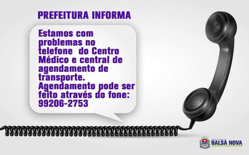 Prefeitura de Balsa Nova informa: