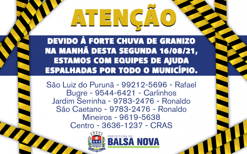 ATENÇÃO MORADORES
