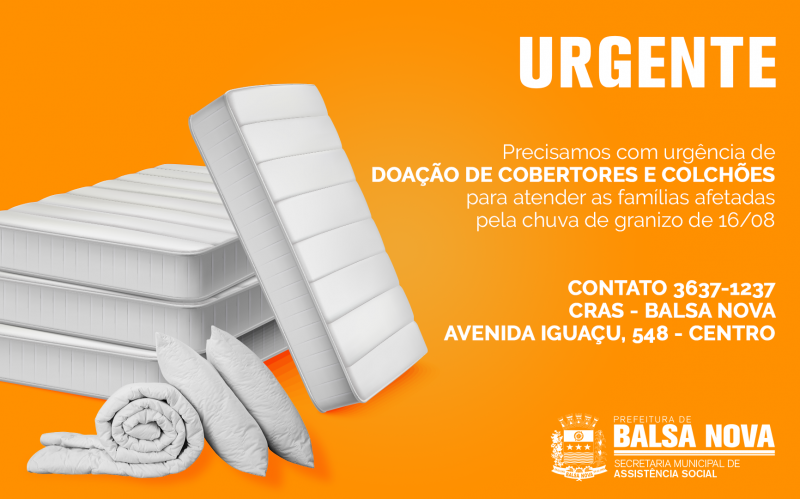 URGENTE - DOAÇÕES