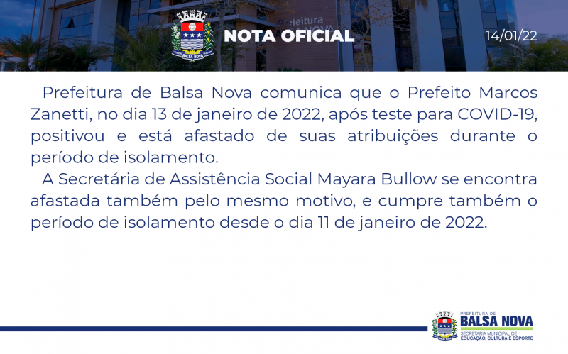 NOTA OFICIAL