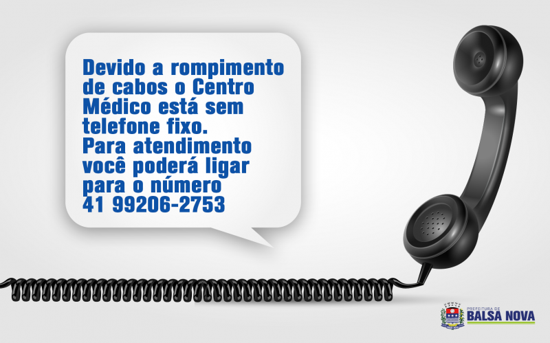 TELEFONE PARA CONTATO NO CENTRO MÉDICO