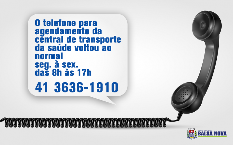 Telefone Central de Transporte da Saúde