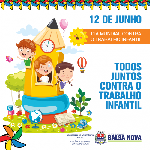 Dia mundial contra o trabalho infantil - 12 de junho