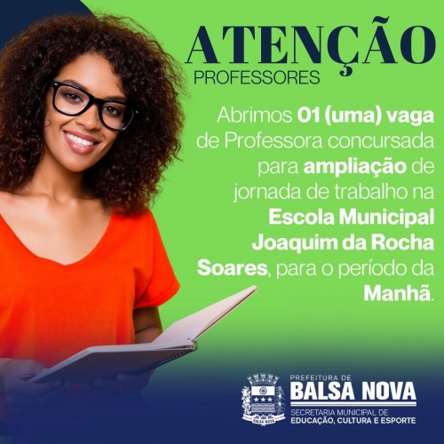 ATENÇÃO PROFESSORES