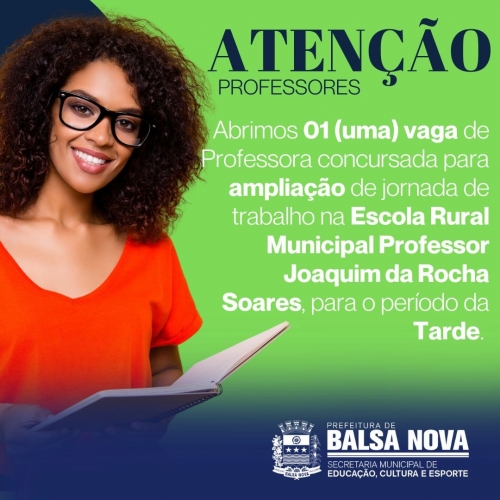 ATENÇÃO PROFESSORES!