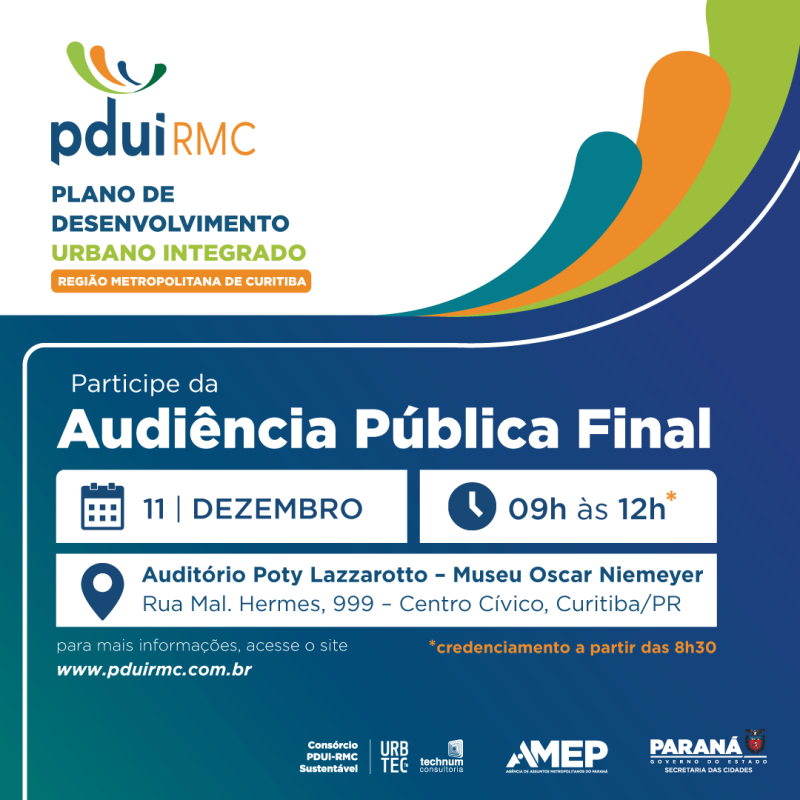 Participe da Audiência Pública Final do PDUI