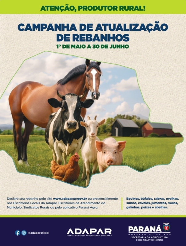 Campanha de atualização de Rebanhos de 1º de Maio a 30 de Junho