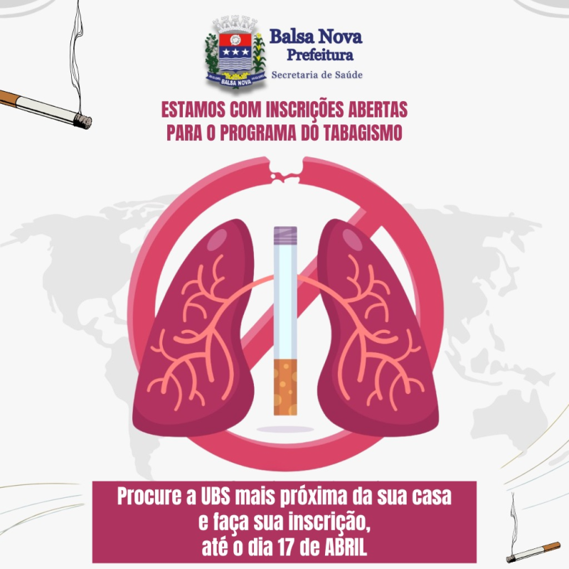 Dê o primeiro passo para parar de fumar!