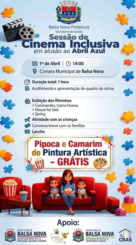 Sessão de Cinema Inclusiva em alusão ao Abril Azul